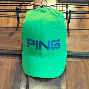PING NEON GREEN HAT, CAP, ADJUSTABLE,  NEW WITHOUT TAGS